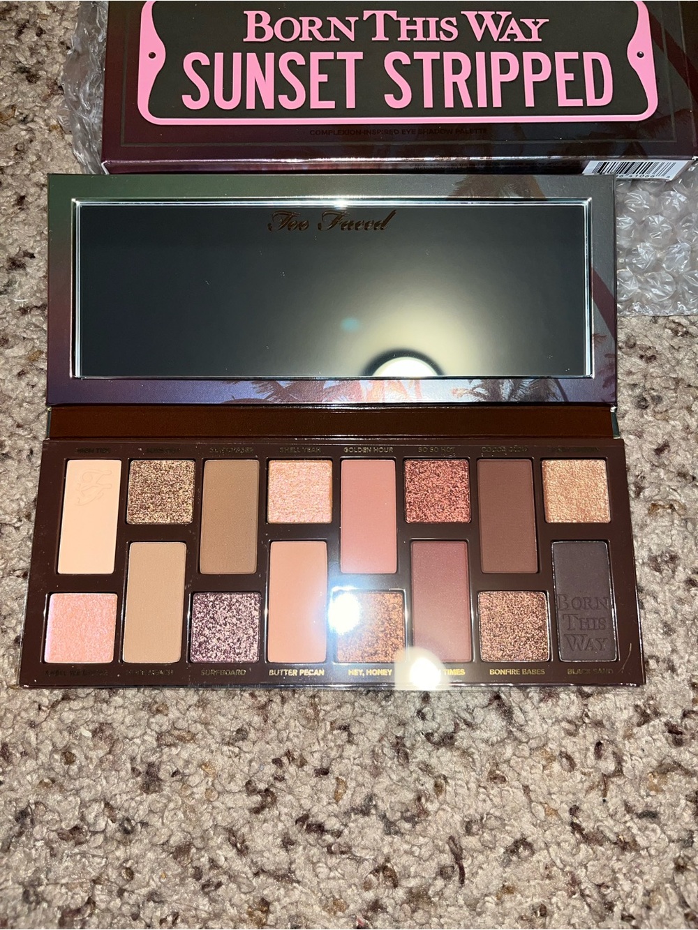 Too Faced Born This Way Sunset Stripped Palette - Pink & Gold